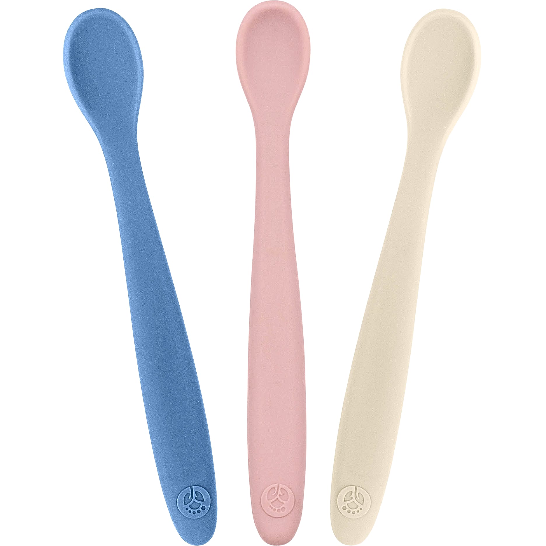 WeeSprout Silicone Baby Spoons - First Stage Infant Feeding Utensils With Soft Tip Bendable Kitchenware For Parent Self Feeding Ultra Durable Dishwasher Safe Travel Case Set Of 3