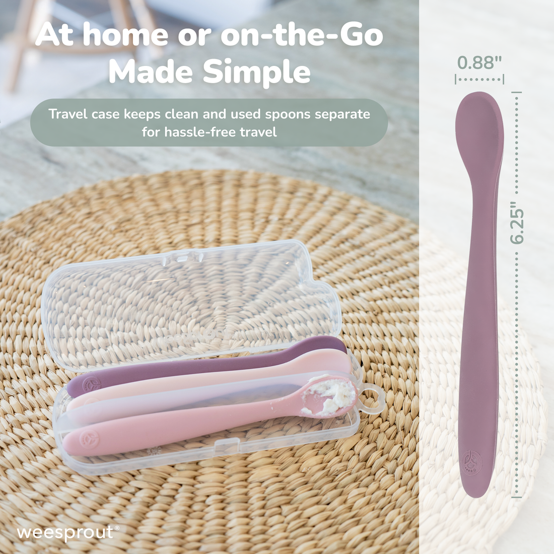 First Stage Infant Feeding Spoons – Set of 3 with Carrying Case
