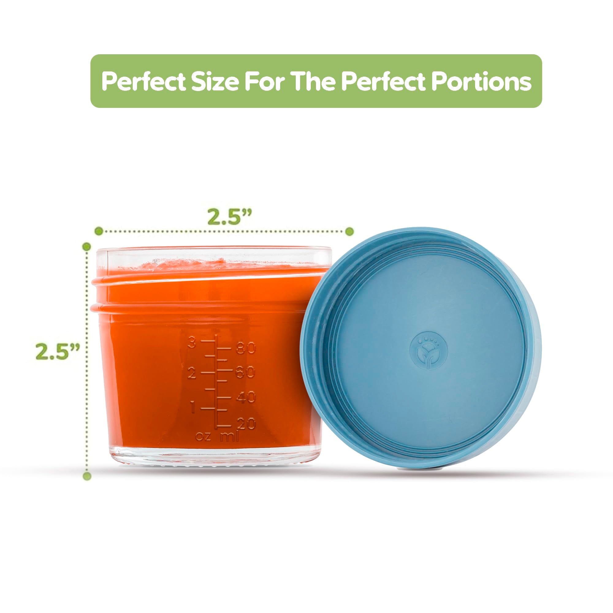 Glass Baby Food Storage Jars – 4 oz (Set of 12)