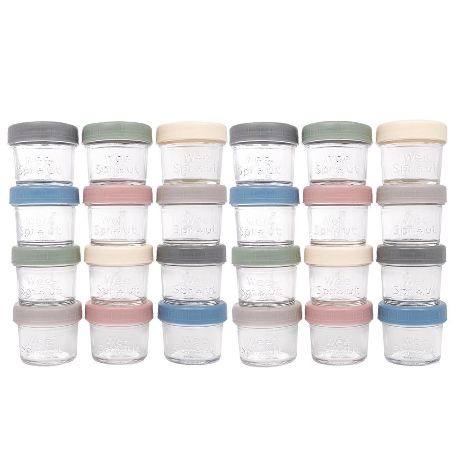 Glass Baby Food Storage Jars – 4 oz (Set of 24)