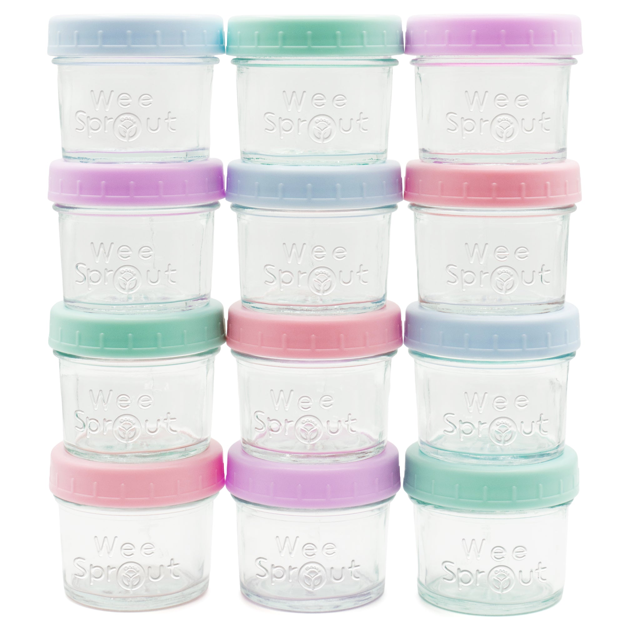 Glass Baby Food Storage Jars – 4 oz, 8 oz, or Mixed Sets