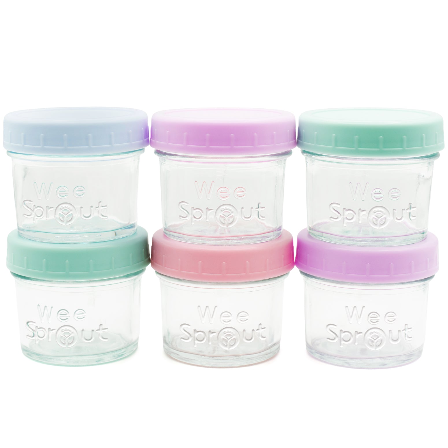 Glass Baby Food Storage Jars – 4 oz (Set of 6)