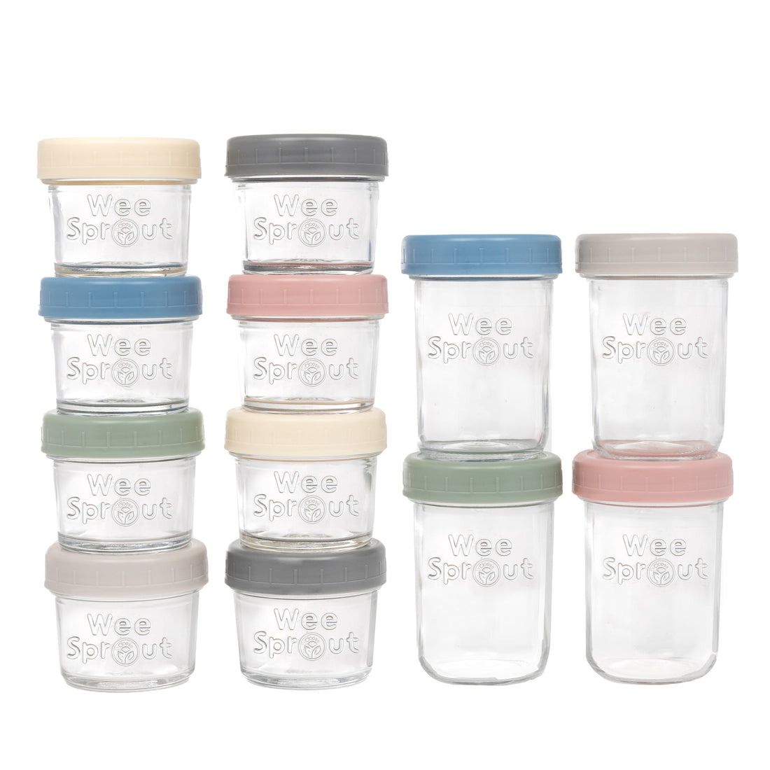 4oz Glass Baby Food Storage Jars, Food Grade Silicone Lids