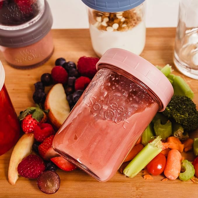 Glass Baby Food Storage Jars – 4 oz (Set of 12)