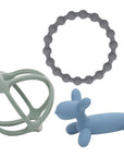 Silicone Teether Set – Dog, Ball & Ring (3 Pack)
