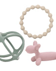 Silicone Teether Set – Dog, Ball & Ring (3 Pack)