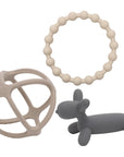 Silicone Teether Set – Dog, Ball & Ring (3 Pack)