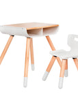 Modern Kids Study Desk and Chair Set with Dual Storage Boxes