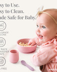 Silicone First Feeding Set – Cup, Suction Bowl with Lid & Baby Spoons