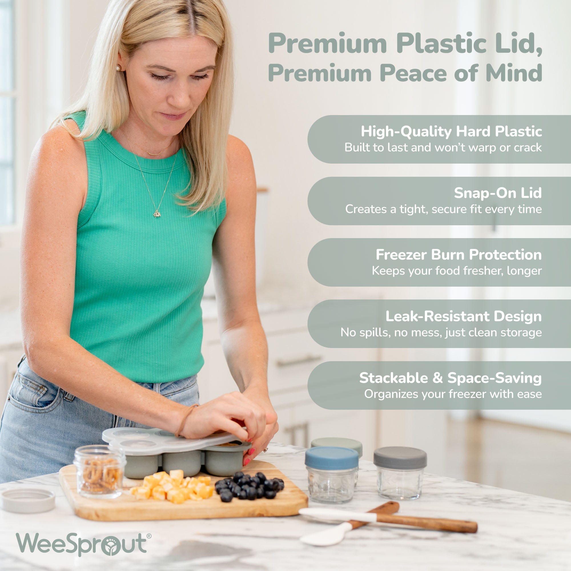 Silicone Baby Food Freezer Tray – 3 oz Sections