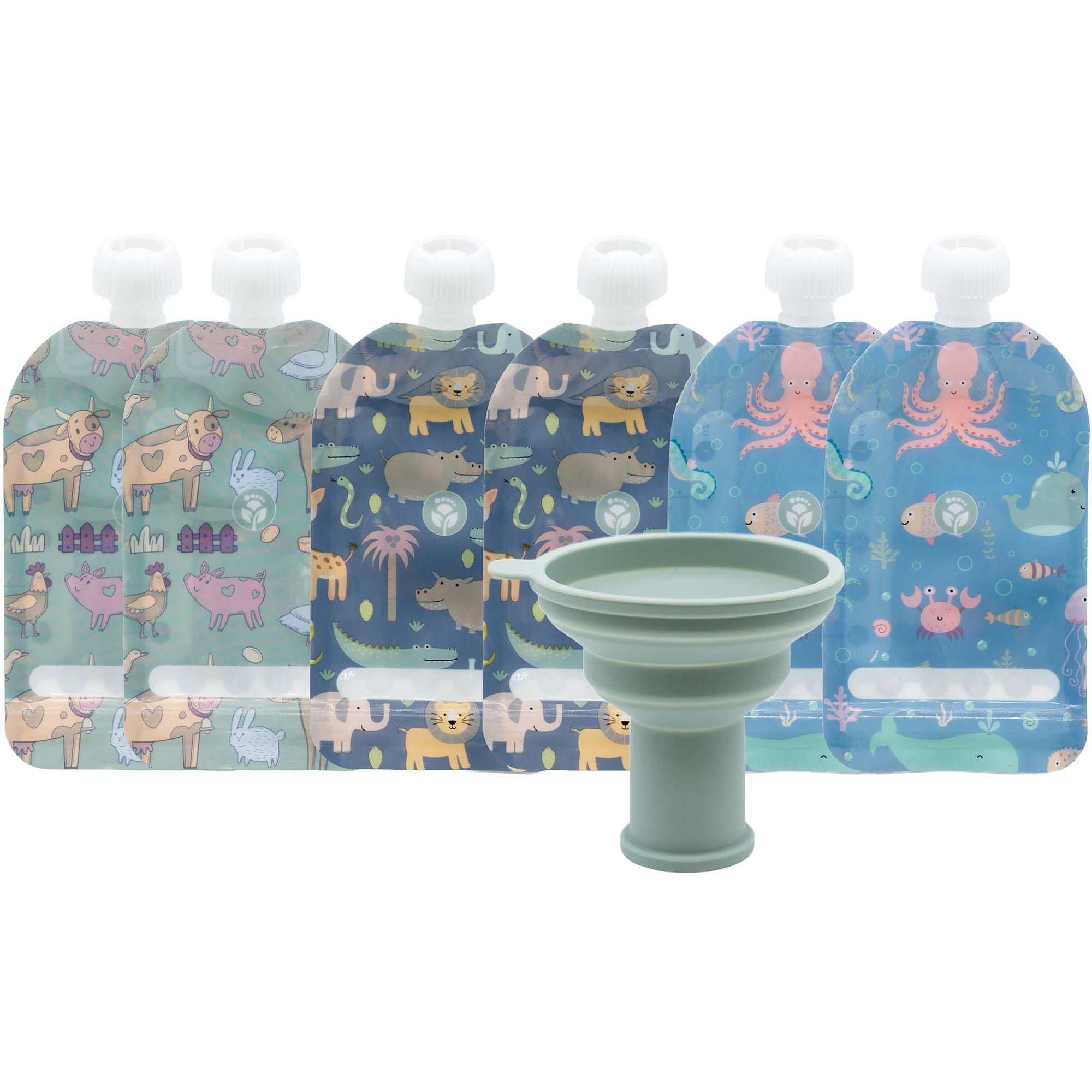 Reusable Food Pouches – Available in 3.4 oz, 5 oz, 7 oz, and Variety Packs