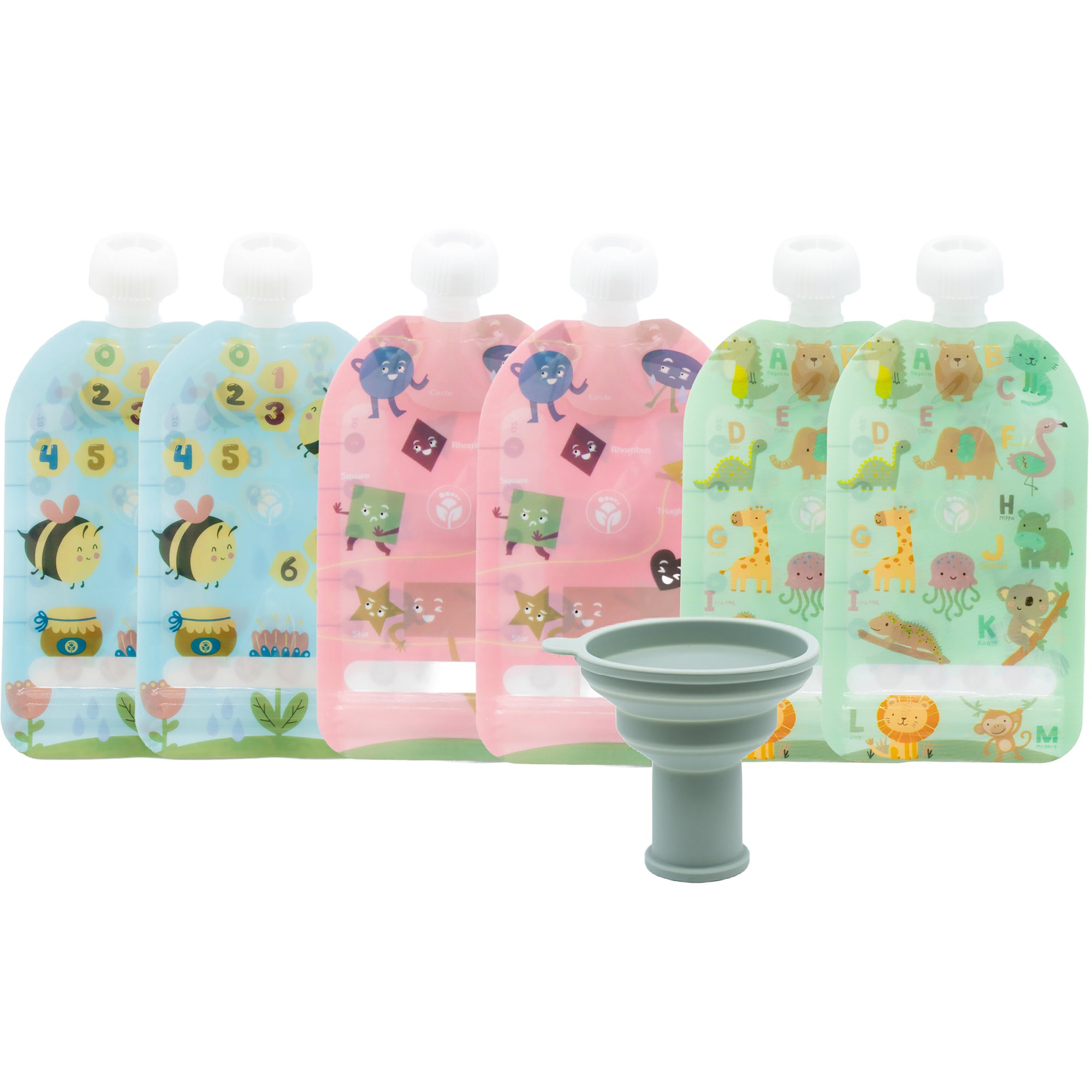 Reusable Food Pouches – Available in 3.4 oz, 5 oz, 7 oz, and Variety Packs