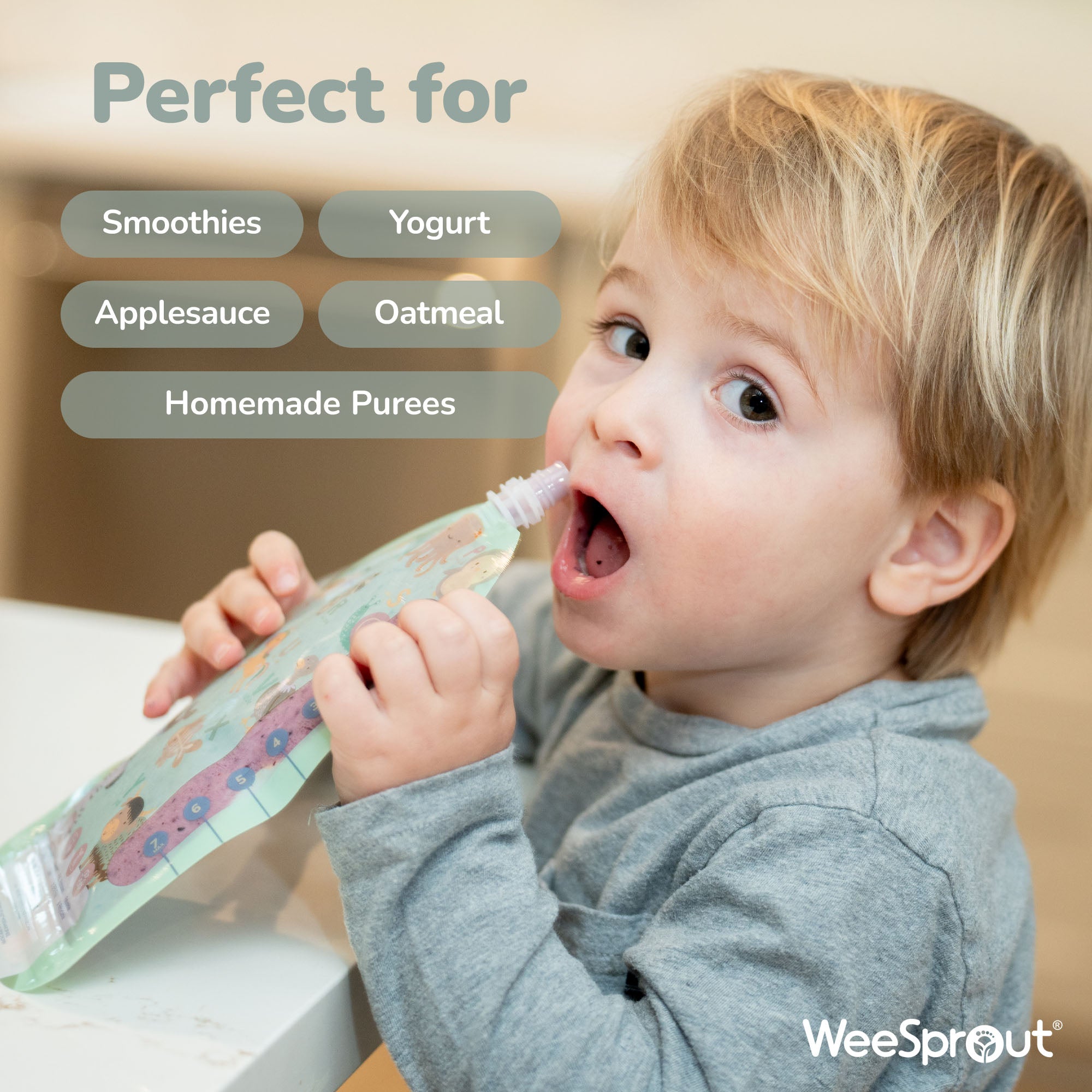 Reusable Food Pouches – Available in 3.4 oz, 5 oz, 7 oz (original)