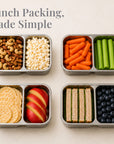 Stainless Steel Bento Box with Leak-Resistant Lid with 14 oz & 18 oz Sections