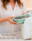 Stainless Steel Bento Box with Leak-Resistant Lid with 14 oz & 18 oz Sections