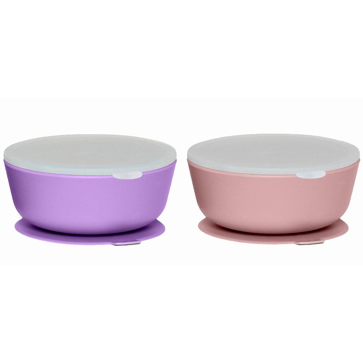 Silicone Suction Bowls with Lids – 12 oz (Set of 2)