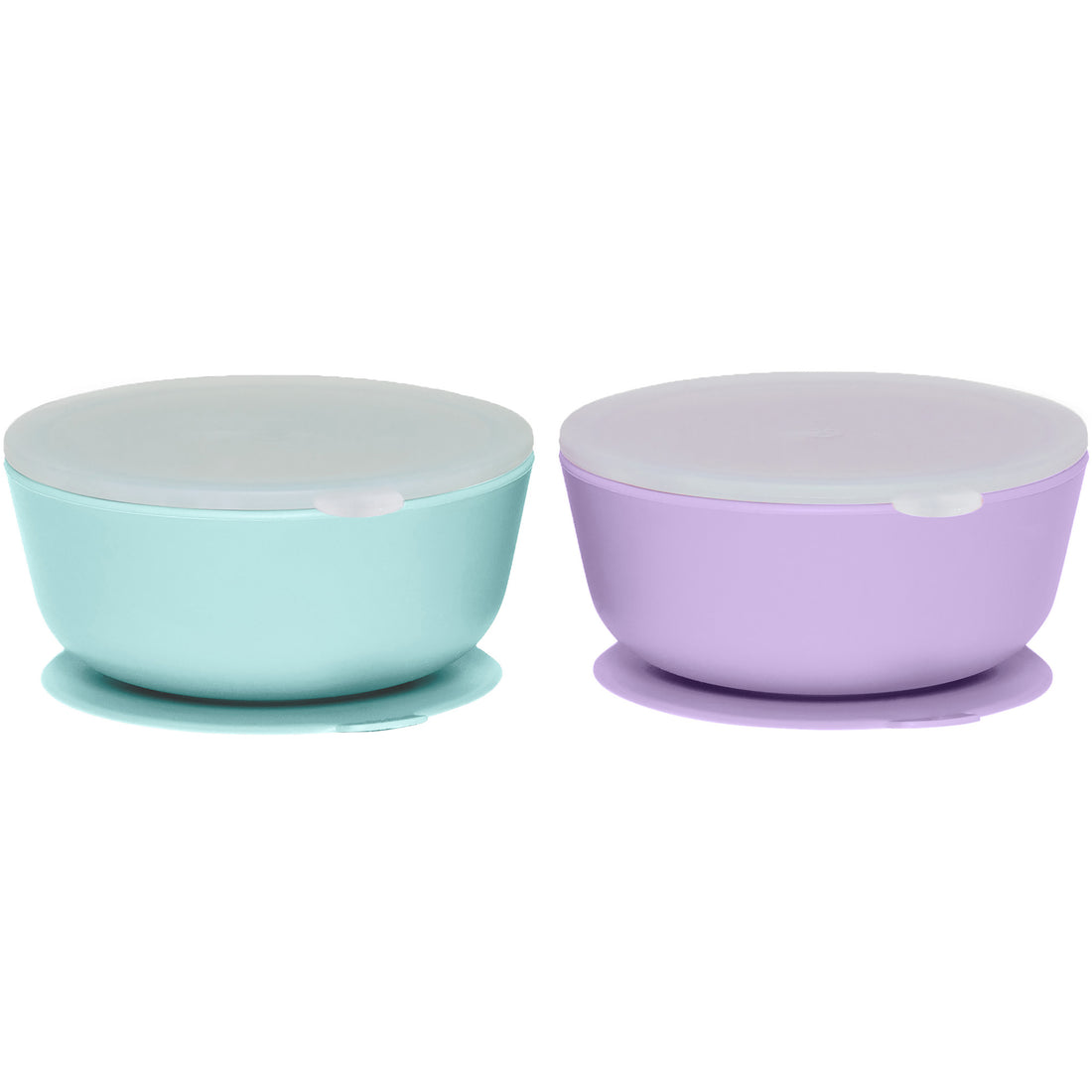 Silicone Suction Bowls with Lids – 12 oz (Set of 2)