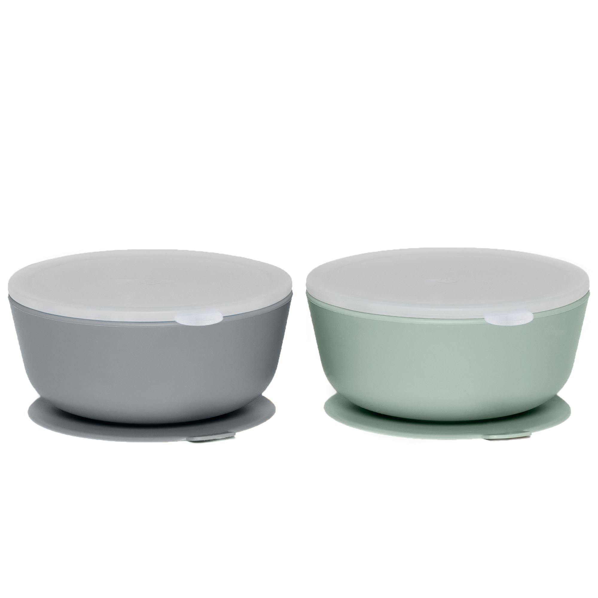 Silicone Suction Bowls with Lids – 12 oz (Set of 2)