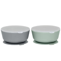 Silicone Suction Bowls With Premium Hard Plastic Lids