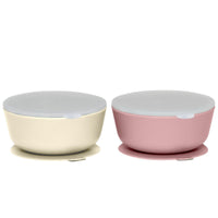 Silicone Suction Bowls With Premium Hard Plastic Lids