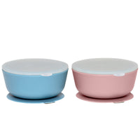 Silicone Suction Bowls With Premium Hard Plastic Lids