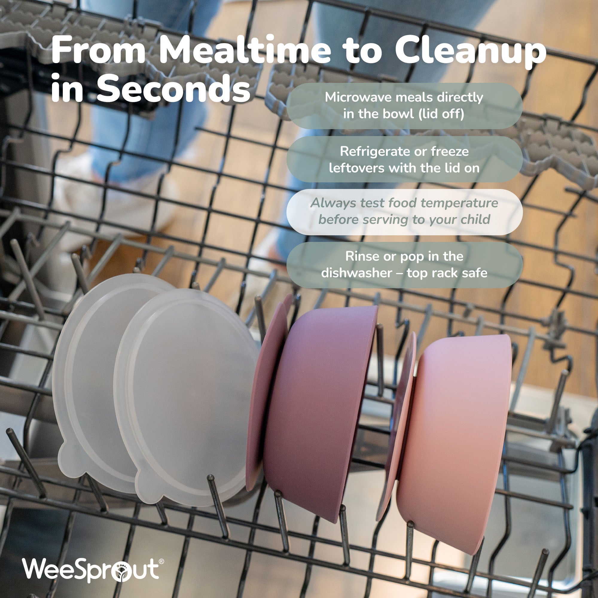 Silicone Suction Bowls with Lids – 12 oz (Set of 2)