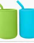 Silicone Straw Cups with Lids – 4 oz or 8 oz (Set of 2)