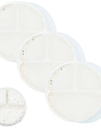 Silicone Divided Plates with Lids (Non-Suction) – Set of 3