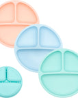 Silicone Divided Plates (Non-Suction) – Set of 3
