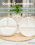 Silicone Divided Plates with Lids (Non-Suction) – Set of 3