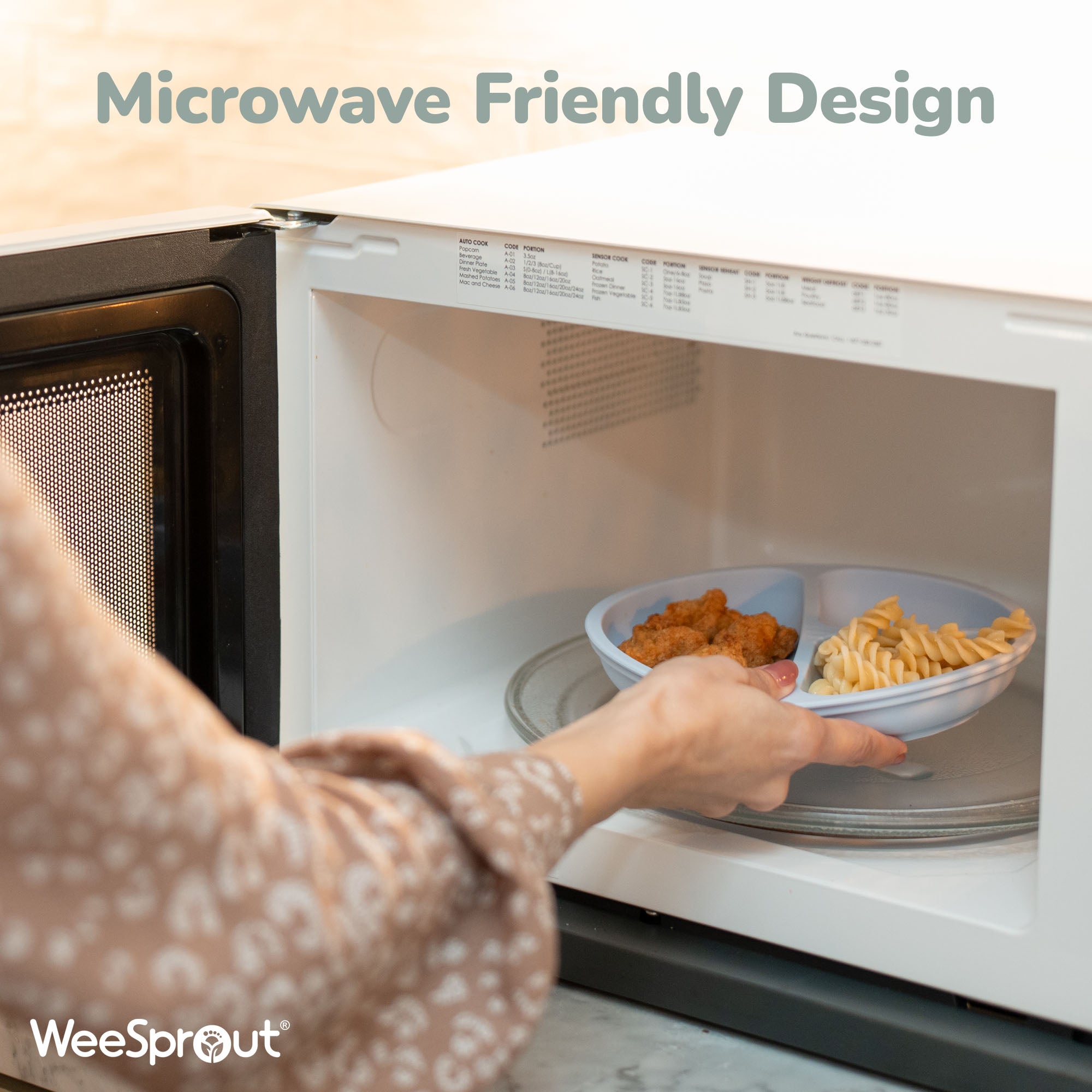 Silicone Divided Plates with Lids (Non-Suction) – Set of 3