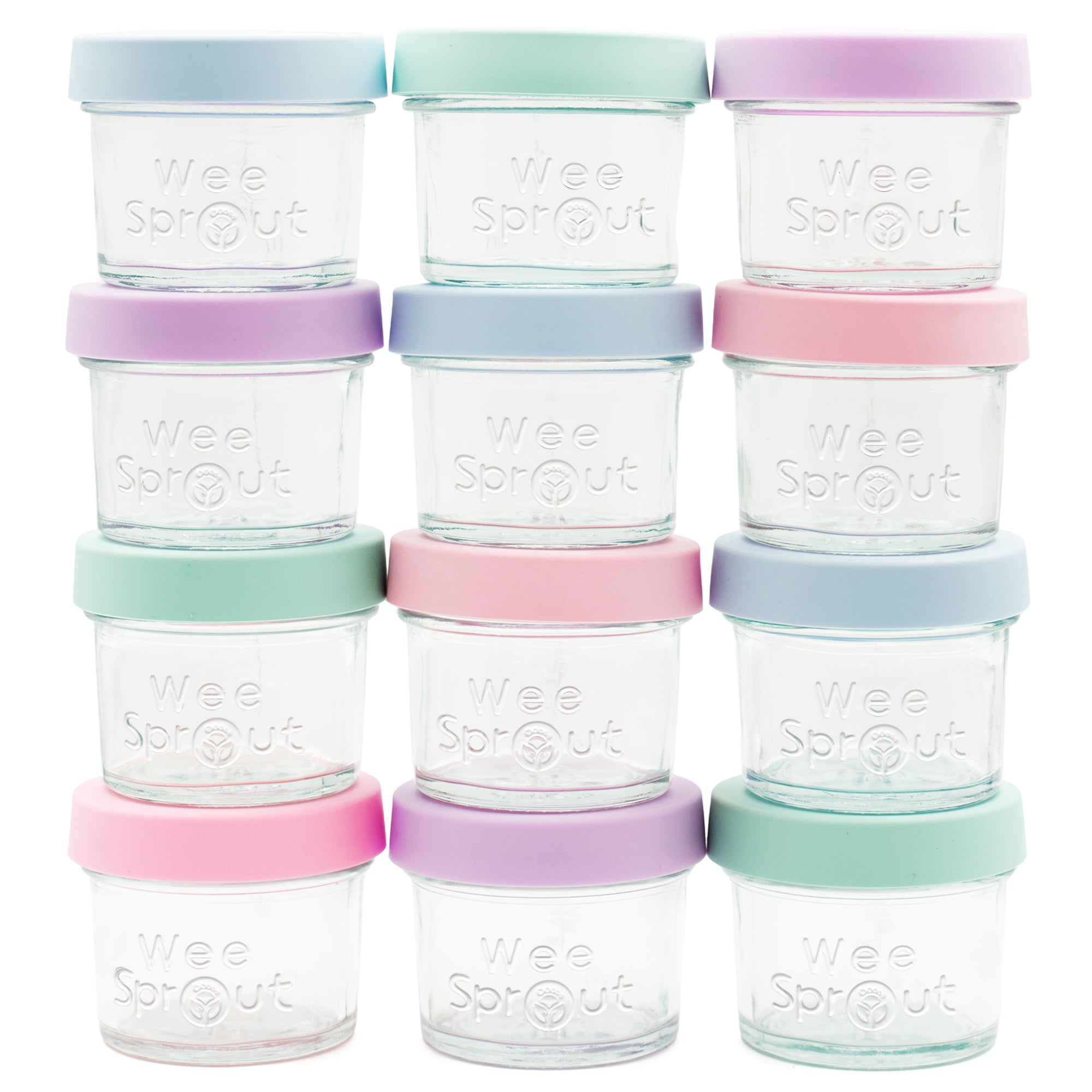 Glass Baby Food Storage Jars – 4 oz (Set of 12)
