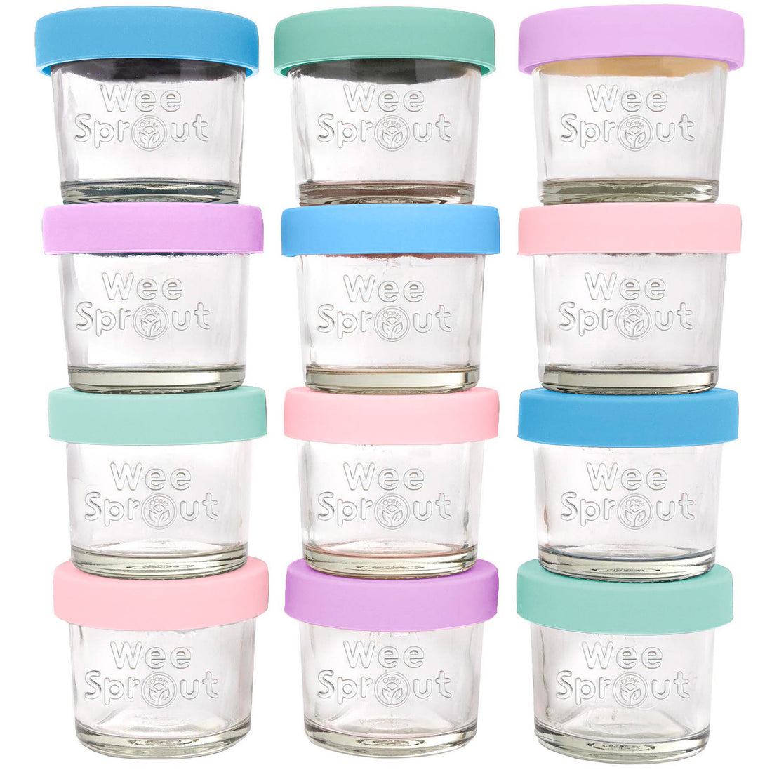 Glass Baby Food Storage Jars – 4 oz (Set of 12)