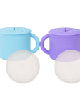 Silicone Snack Cups – Set of 2 with Lids