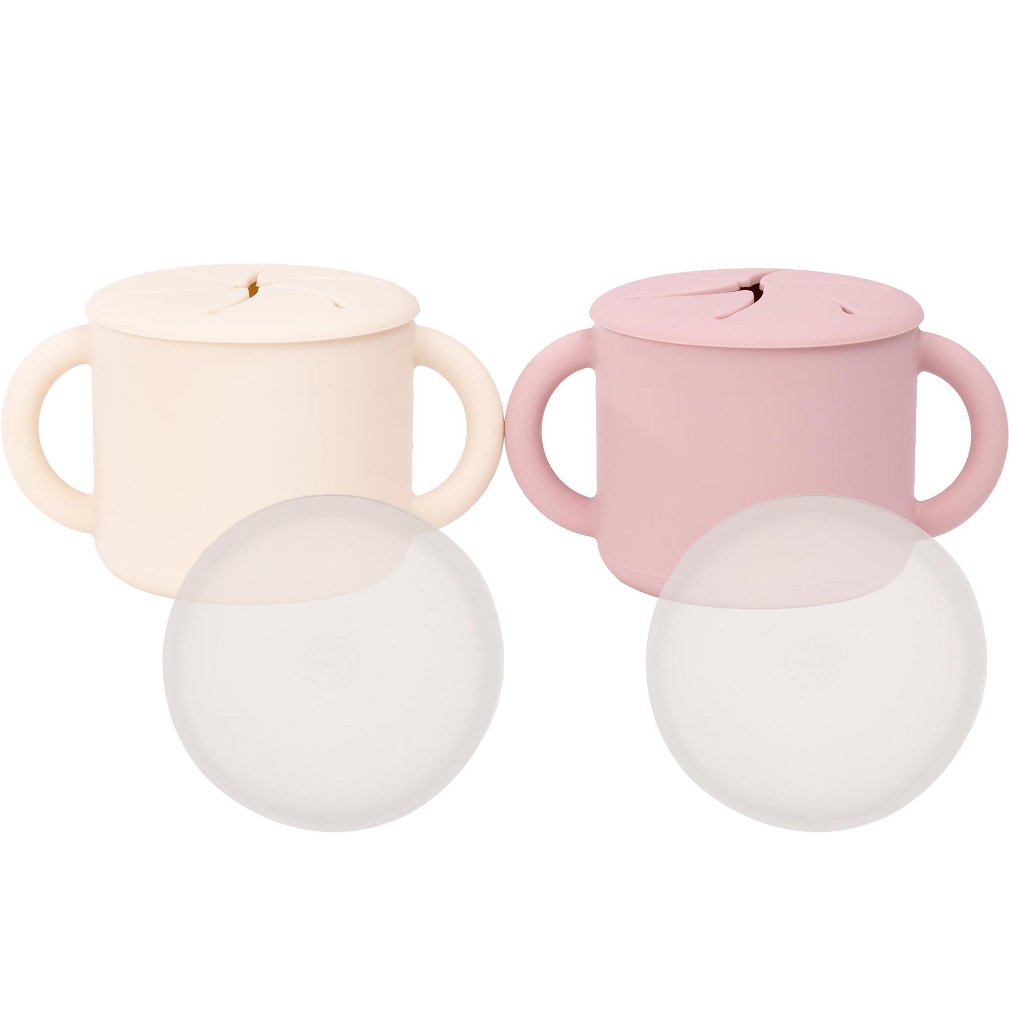 Silicone Snack Cups – Set of 2 with Lids