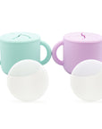 Silicone Snack Cups – Set of 2 with Lids