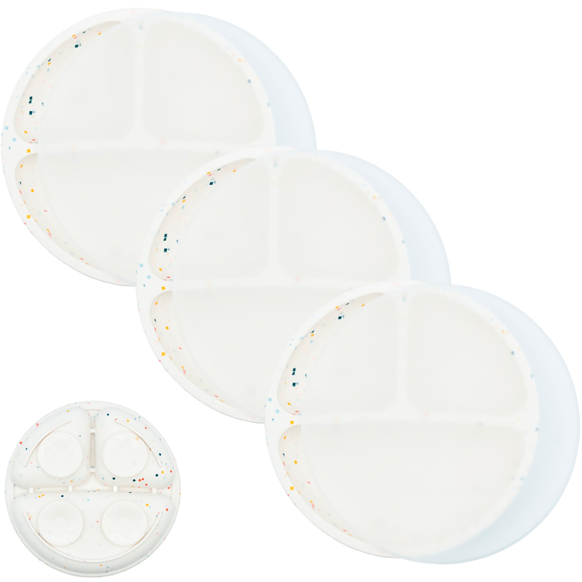 Silicone Suction Plates – Set of 3 (Lid Option Available)
