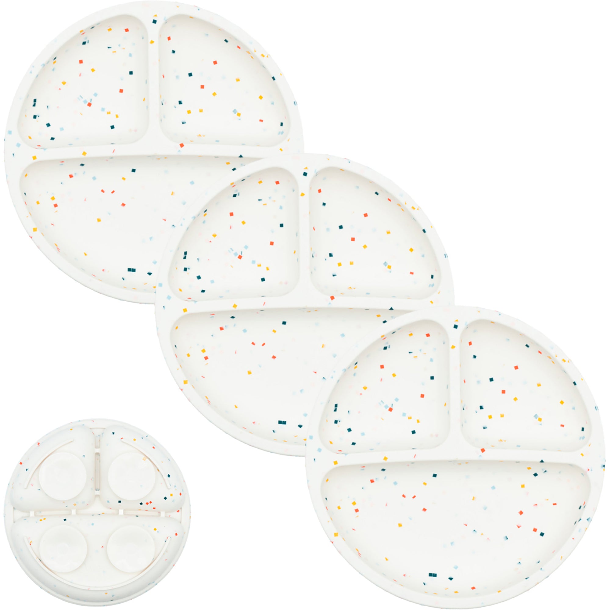 Silicone Suction Plates – Set of 3 (Lid Option Available)