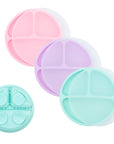 Silicone Suction Plates – Set of 3 (Lid Option Available)