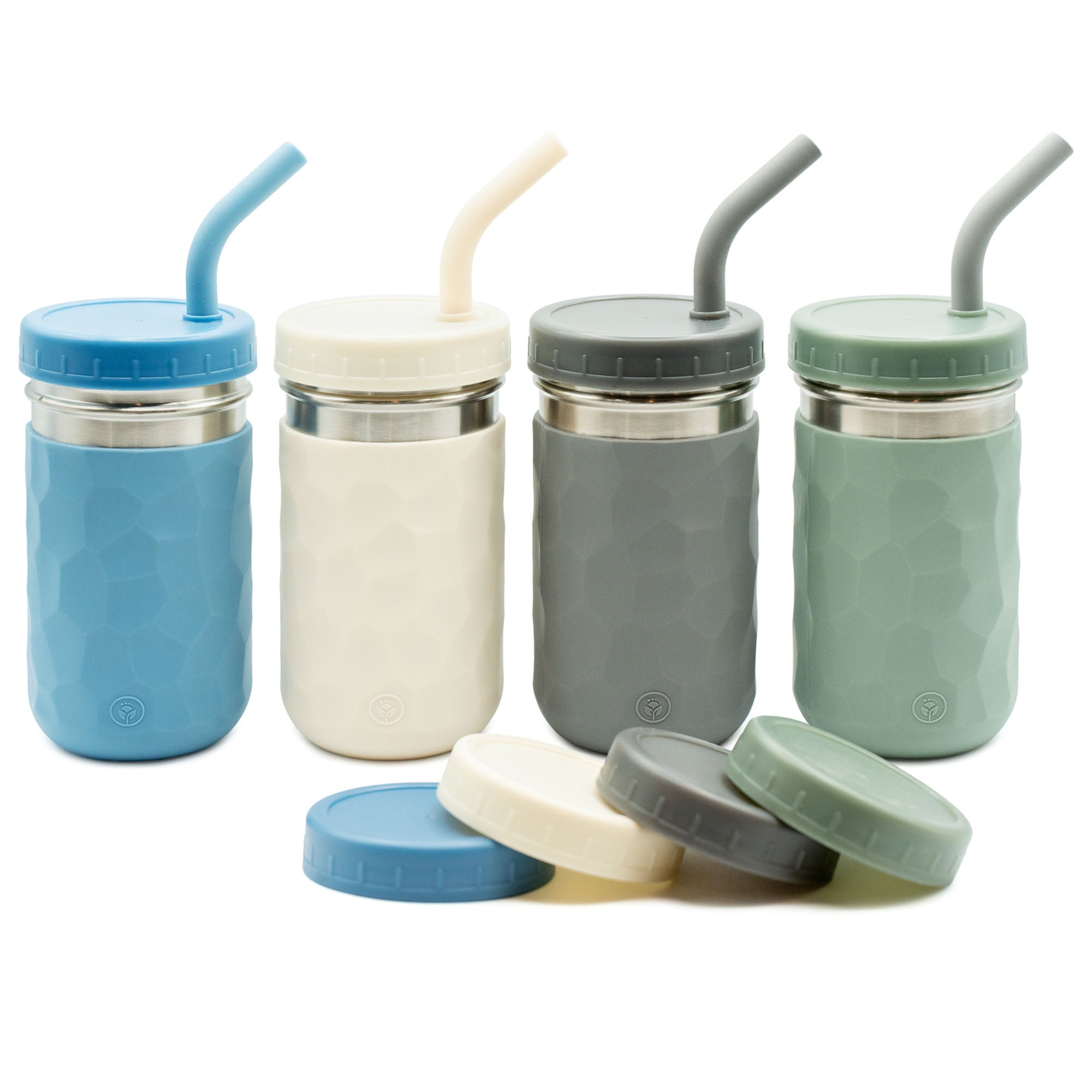 3-in-1 Stainless Steel Cups for Kids – 8 oz or 12 oz (Set of 4)