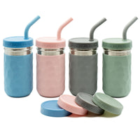 3-in-1 Stainless Steel Cups for Kids – 8 oz or 12 oz (Set of 4)