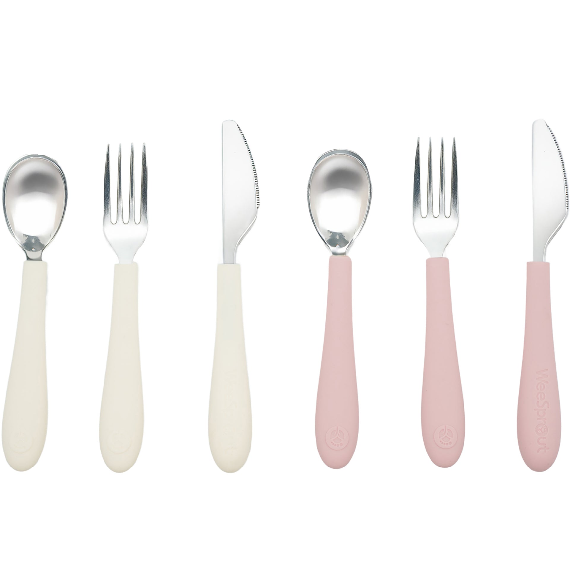 Green Sprouts Set Posate Per Bambini – Acciaio Inox E Plastica Vegetale – 12 Mesi+, Light Sage - 3