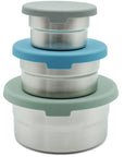 Stainless Steel Food Storage Containers – Set of 3 (3 oz, 6.10 oz, 12.85 oz)