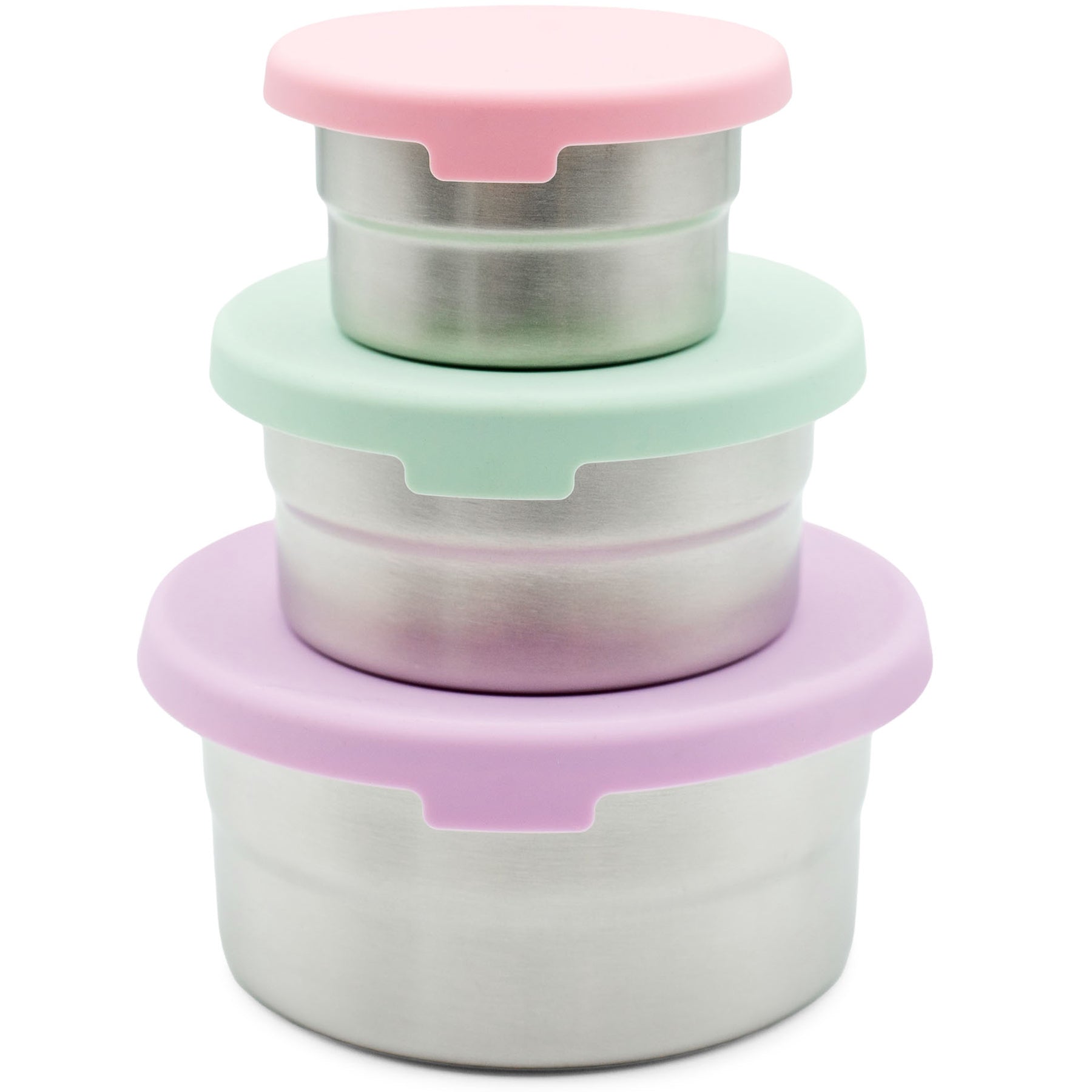 Stainless Steel Food Storage Containers – Set of 3 (3 oz, 6.10 oz, 12.85 oz)