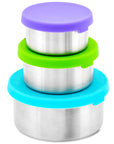 Stainless Steel Food Storage Containers – Set of 3 (3 oz, 6.10 oz, 12.85 oz)
