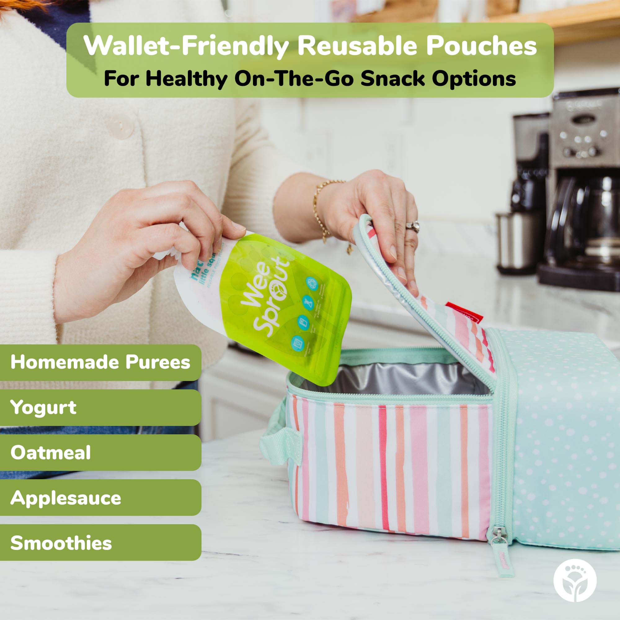 Reusable Food Pouches – Available in 3.4 oz, 5 oz, 7 oz (original)