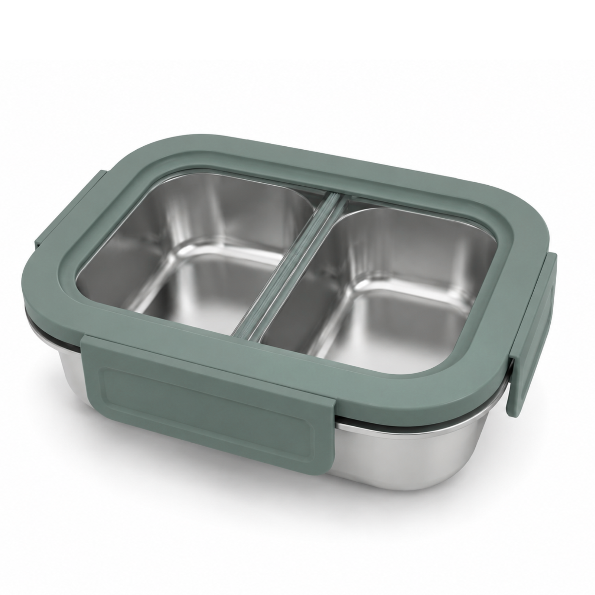 Stainless Steel Bento Box with Leak-Resistant Lid with 14 oz &amp; 18 oz Sections