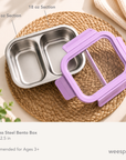 Stainless Steel Bento Box with Leak-Resistant Lid with 14 oz & 18 oz Sections