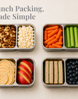 Stainless Steel Bento Box with Leak-Resistant Lid with 14 oz & 18 oz Sections