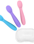 Baby-Led Weaning Silicone Spoons – Set of 3 with travel case
